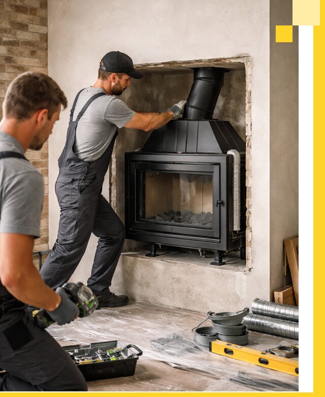Установка каминных топок в Ханты-Мансийске: монтаж, подключение