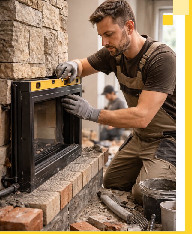 Дровяные камины под ключ в Ханты-Мансийске: монтаж, обустройство