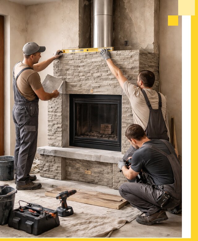 Профессиональный монтаж каминов под ключ в Ханты-Мансийске для дома