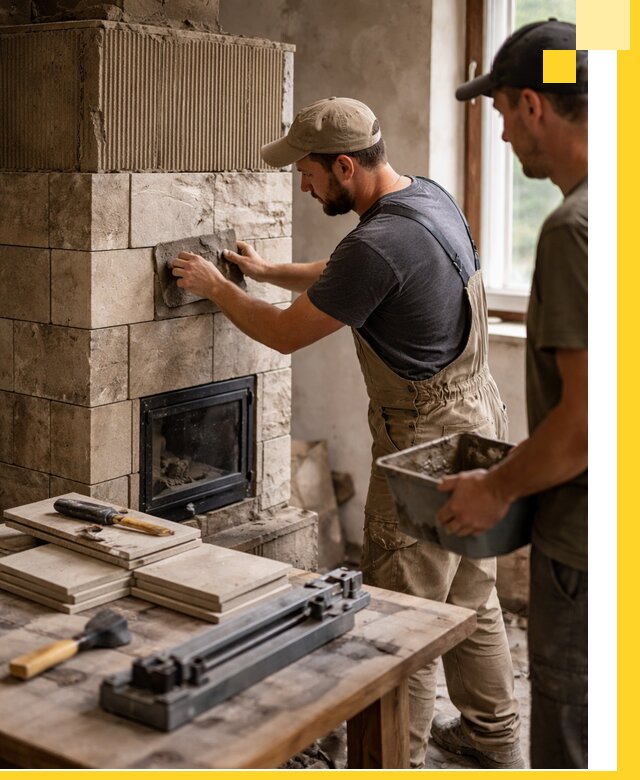 Профессиональная облицовка печей в Ханты-Мансийске: керамика и камень