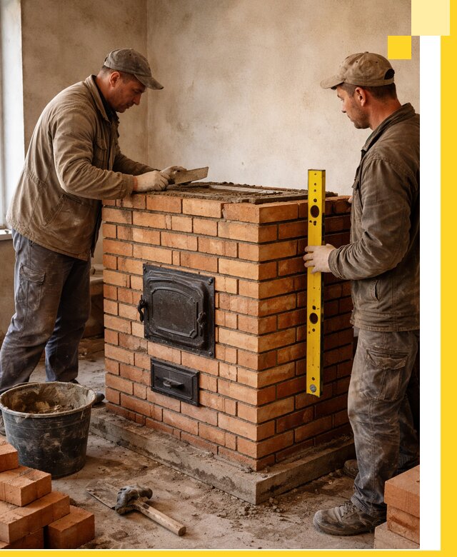 Отопительные печи под ключ в Ханты-Мансийске, установка и сборка