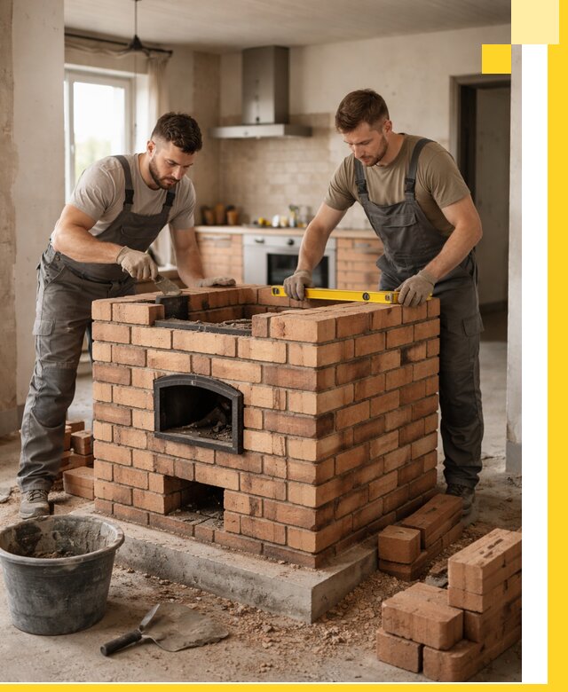 Установка и монтаж печей в частном доме в Ханты-Мансийске под ключ