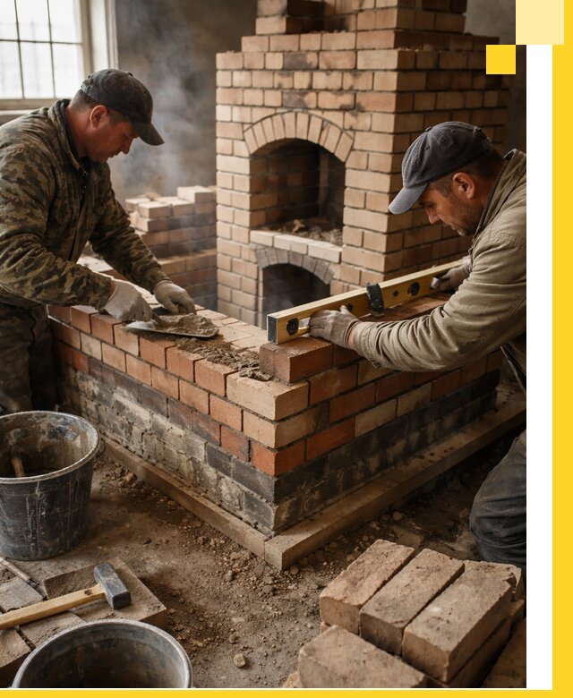 Изготовление и монтаж печей и каминов из кирпича в Ханты-Мансийске