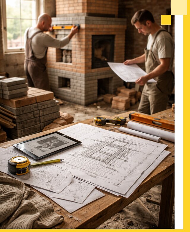 Проекты печей и каминов с индивидуальным дизайном в Ханты-Мансийске