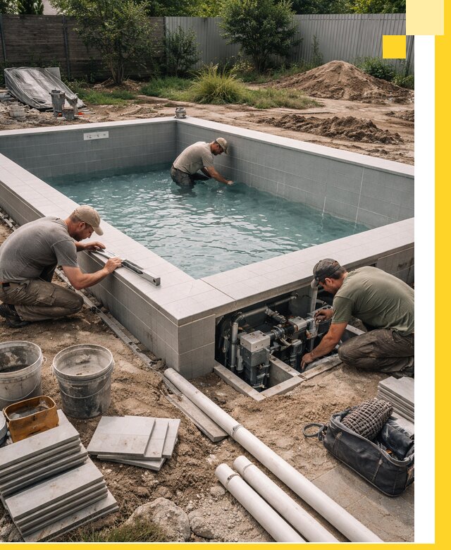 Строительство и монтаж бассейнов для дачи под ключ в Ханты-Мансийске