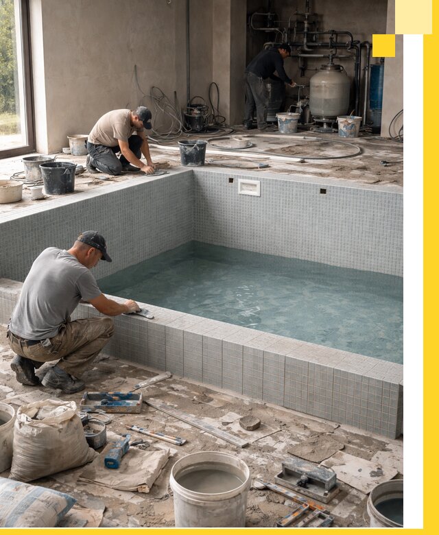 Строительство и монтаж бассейнов в помещении в Ханты-Мансийске