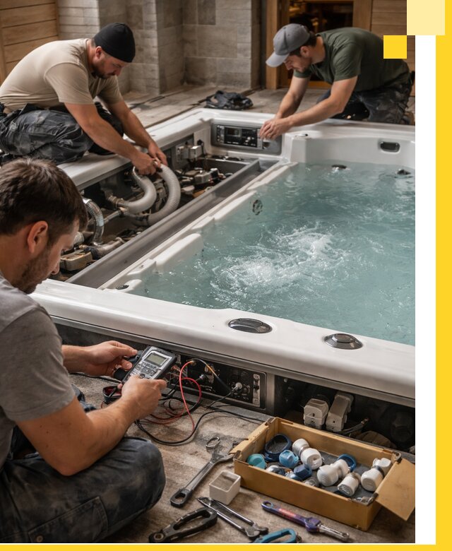 Гидромассажные бассейны под ключ в Ханты-Мансийске, дизайн и монтаж