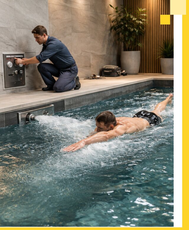 Проектирование и монтаж бассейнов с противотоком в Ханты-Мансийске