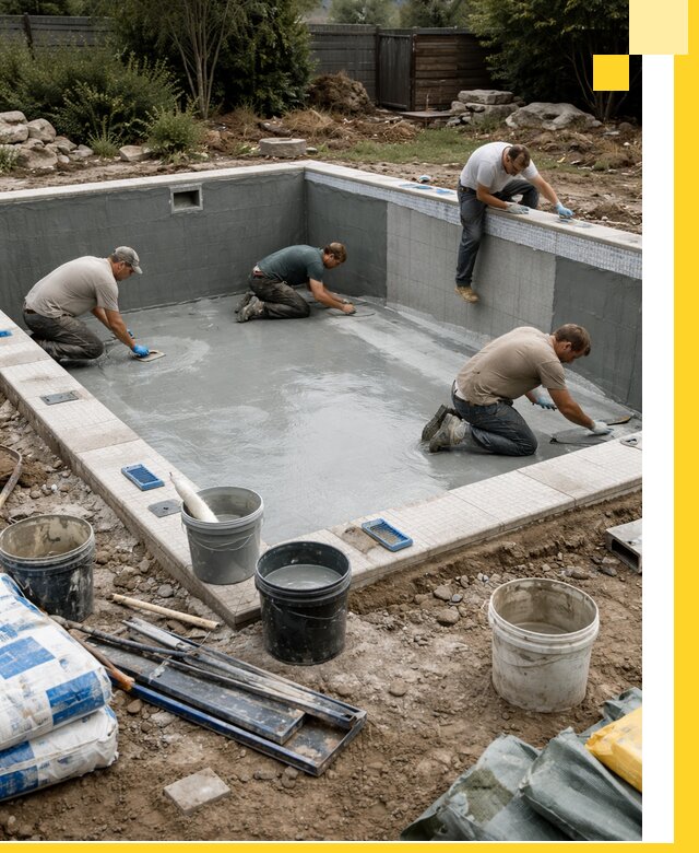 Изготовление и монтаж чаши бассейна под ключ в Ханты-Мансийске