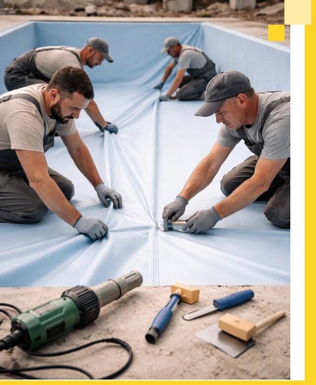 ПВХ пленка для бассейнов с монтажом и гарантией в Ханты-Мансийске