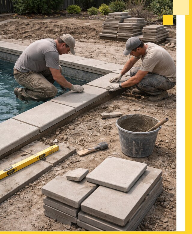Установка и изготовление копингового камня для бассейнов в Ханты-Мансийске