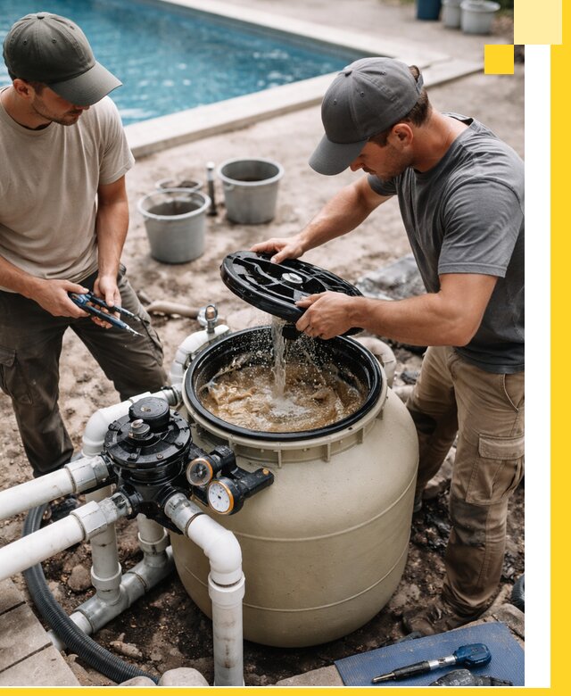 Установка и обслуживание песочных фильтров для бассейнов в Ханты-Мансийске