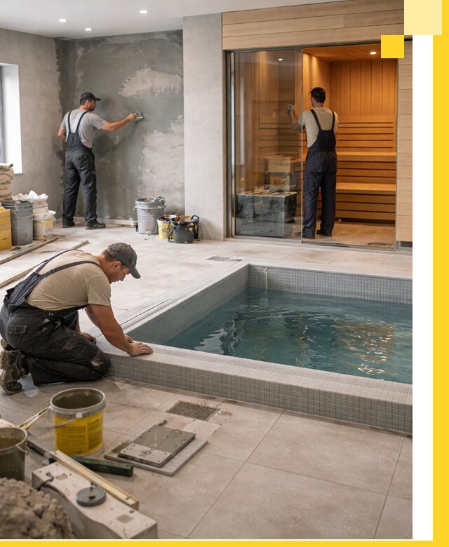 Проектирование и строительство сауны с бассейном в Ханты-Мансийске