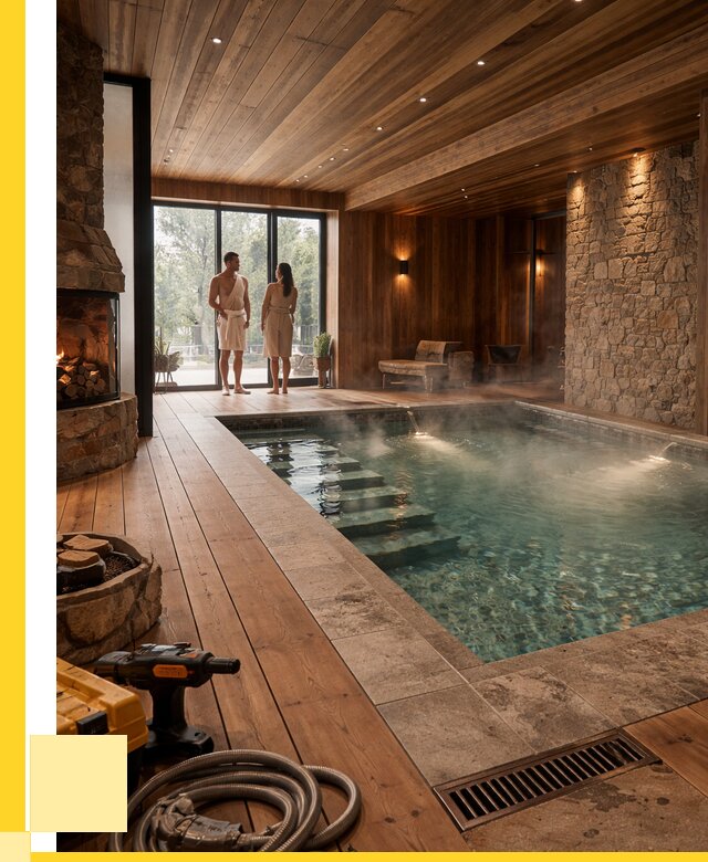 Проекты бань с бассейном под ключ в Ханты-Мансийске от 76568 р., ЭриданХнт