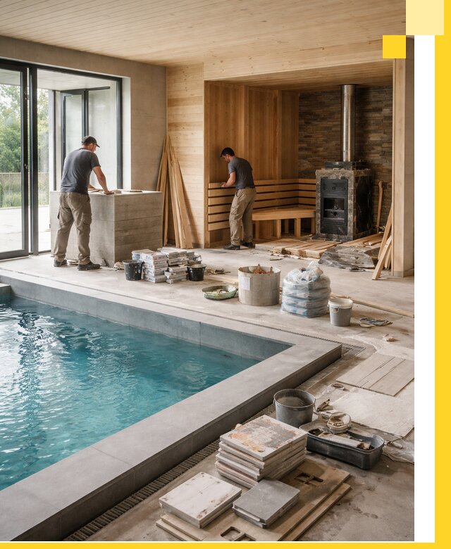 Проектирование и строительство бань с бассейном в Ханты-Мансийске