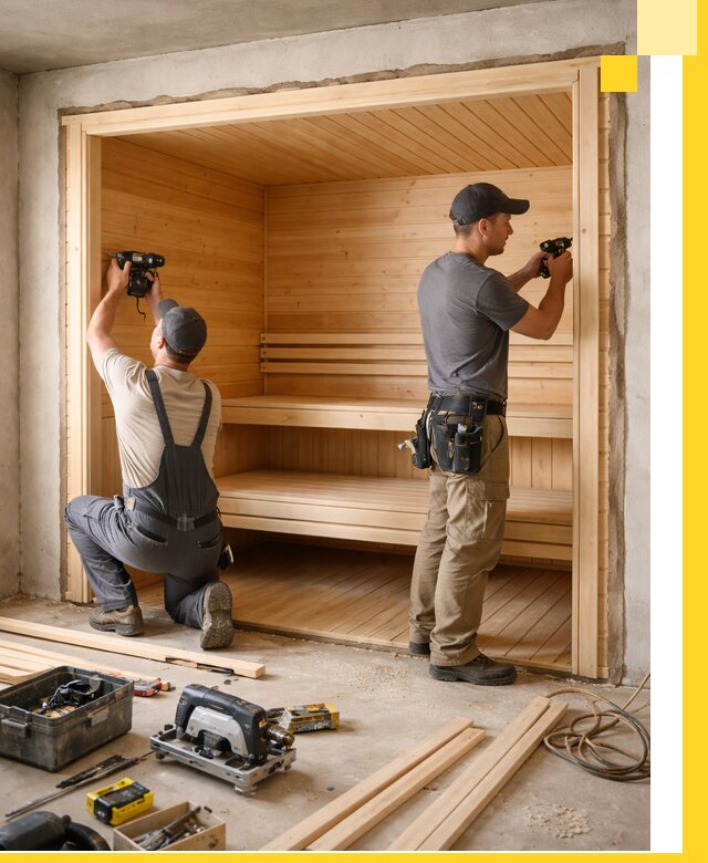 Монтаж саун под ключ в Ханты-Мансийске — проектирование и установка