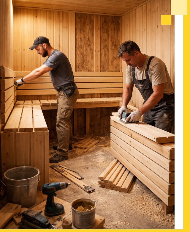 Профессиональный комплексный ремонт саун под ключ в Ханты-Мансийске