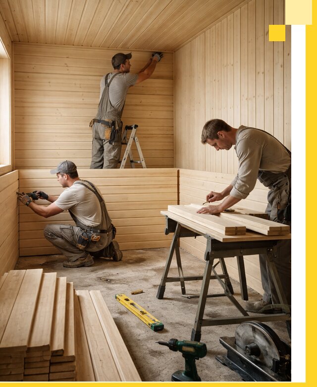 Обшивка саун в Ханты-Мансийске из натуральной древесины под ключ