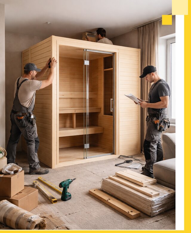 Установка и благоустройство саун в квартире в Ханты-Мансийске