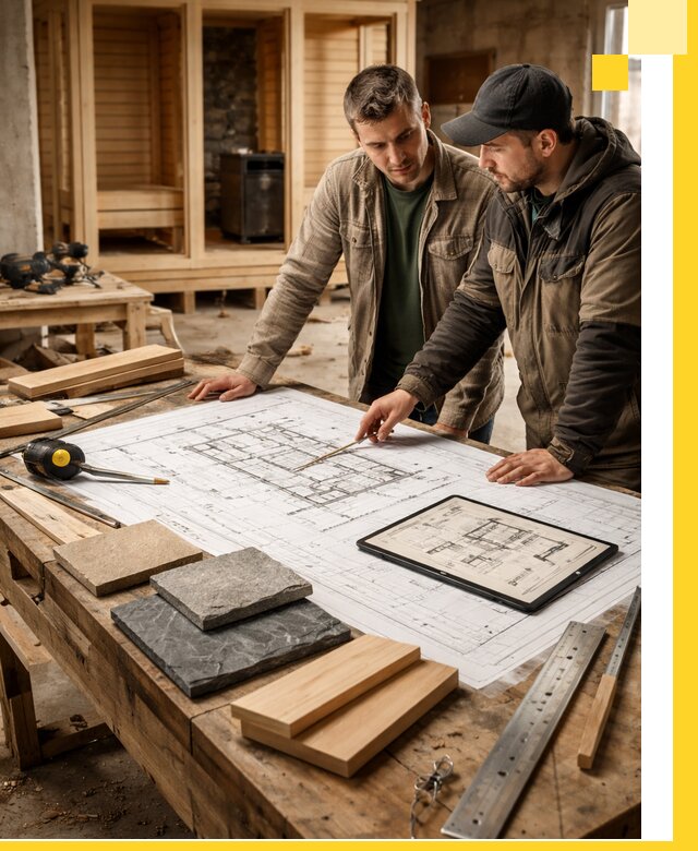 Проекты бань под ключ и планы строительства в Ханты-Мансийске