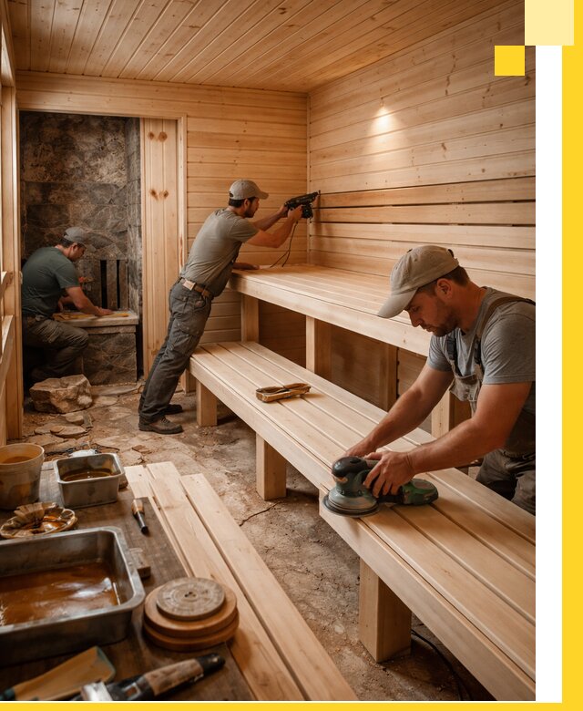 Профессиональная отделка бань в Ханты-Мансийске под ключ, с гарантией