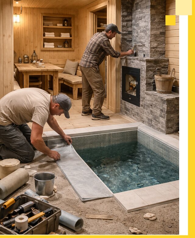 Строительство бань с комнатой отдыха под ключ в Ханты-Мансийске