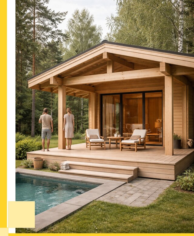 Бани с террасой под ключ в Ханты-Мансийске от 612540 р. | ЭриданХнт