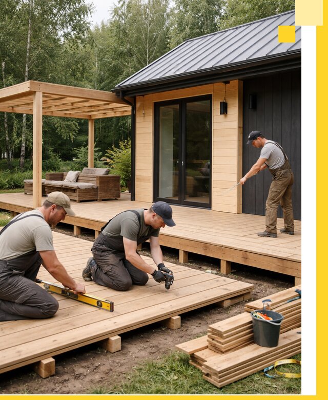 Строительство бань с террасой и бассейном под ключ в Ханты-Мансийске