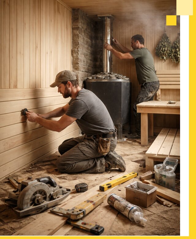 Полное строительство и оснащение парных под ключ в Ханты-Мансийске