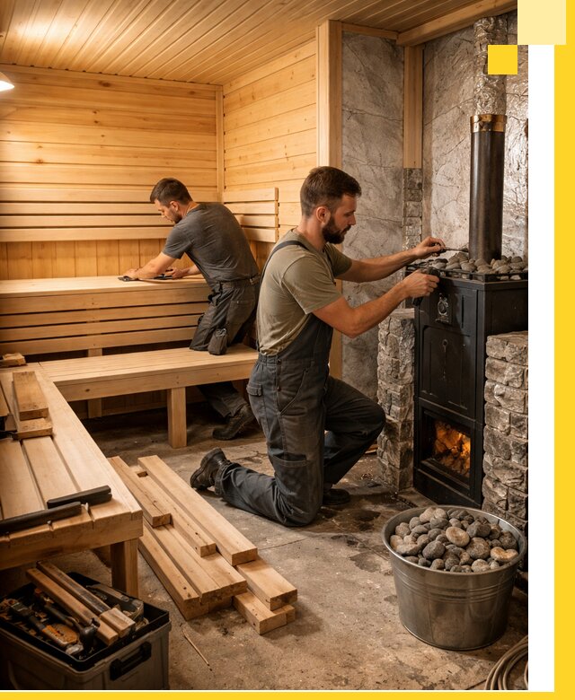 Дизайн и строительство интерьеров бань под ключ в Ханты-Мансийске