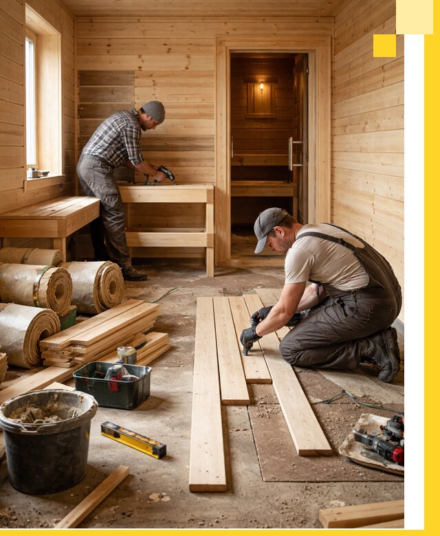 Индивидуальный проект бани с комнатой отдыха под ключ в Ханты-Мансийске