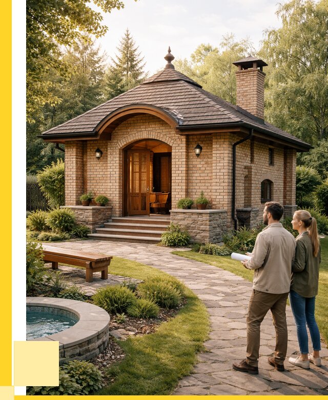 Проект кирпичной бани в Ханты-Мансийске от 30627 р. | ЭриданХнт