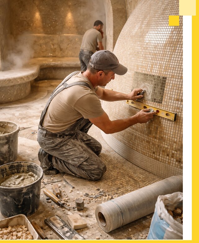 Хамам под ключ в Ханты-Мансийске: проектирование, строительство, отделка