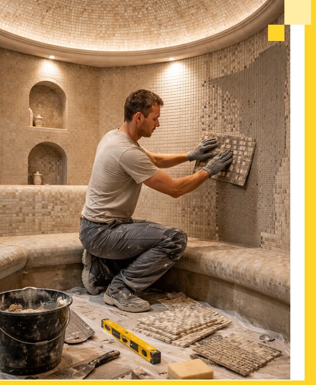 Устройство и монтаж домашнего хамама под ключ в Ханты-Мансийске